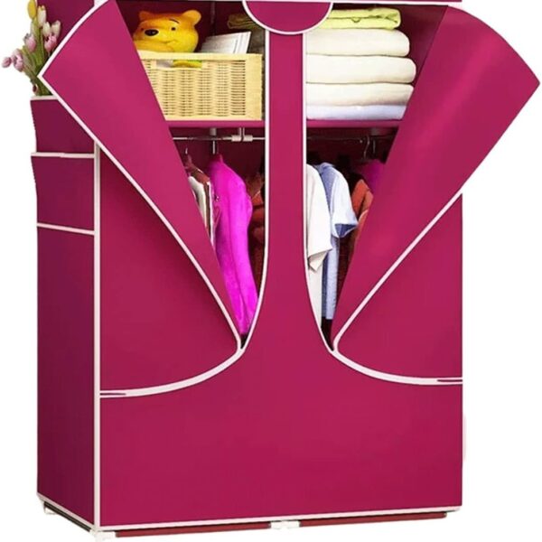 خزانة ملابس غرفة نوم مجمعة بسيطة من القماش