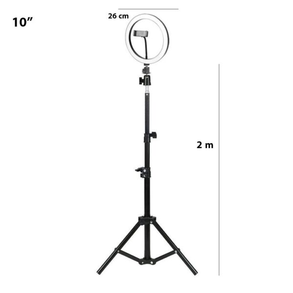 حامل بحلقة ضوء دائرية لسطح المكتب للتصوير الفوتوغرافي الاحترافي