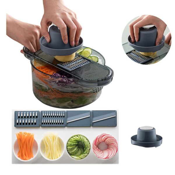 قطاعة خضروات متعددة الوظائف أنيقة منزلية مع سلال