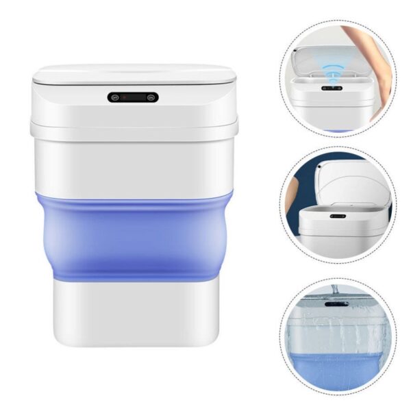 سلة قمامه بحساس للفتح قابله للطي