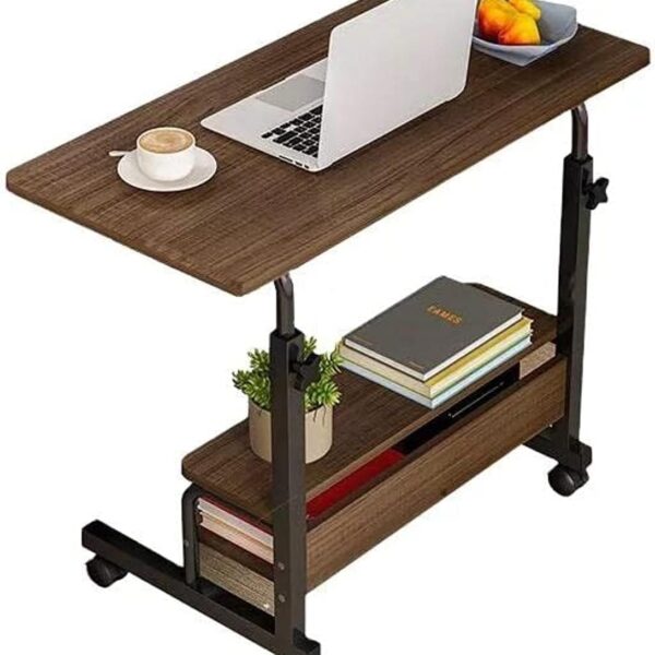 طاولة لابتوب متعددة الاستخدامات قابلة للتعديل بارتفاع متغير مع عجلات