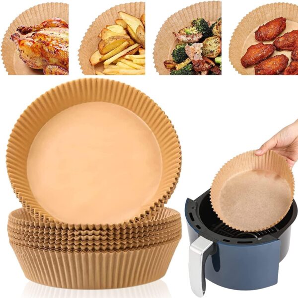 100 بطانة ورقية تستخدم لمرة واحدة للمقلاة الهوائية