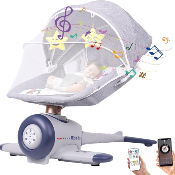 هزاز محمول للاطفال الاولاد والبنات من عمر 0-6 اشهر مع 4 سرعات