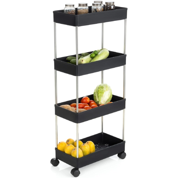 حامل خضراوات للمطبخ بأربعة رفوف