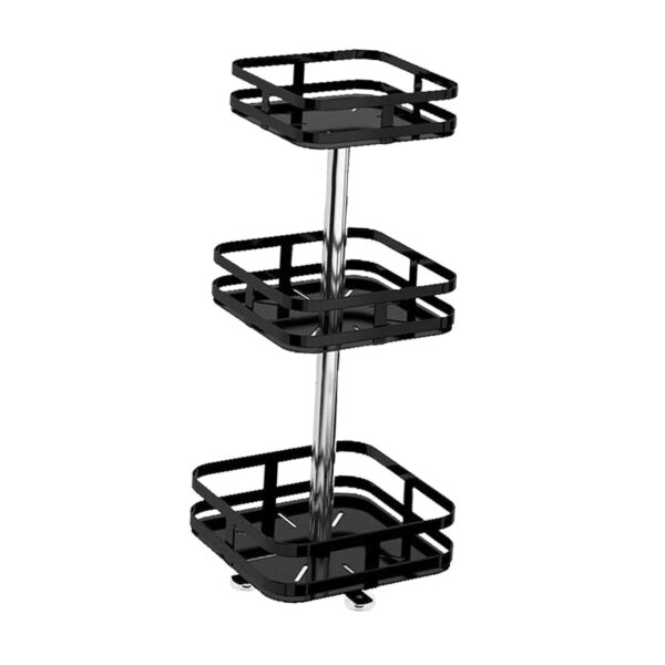 رف تخزين معدني دوار 360° متعدد الطبقات