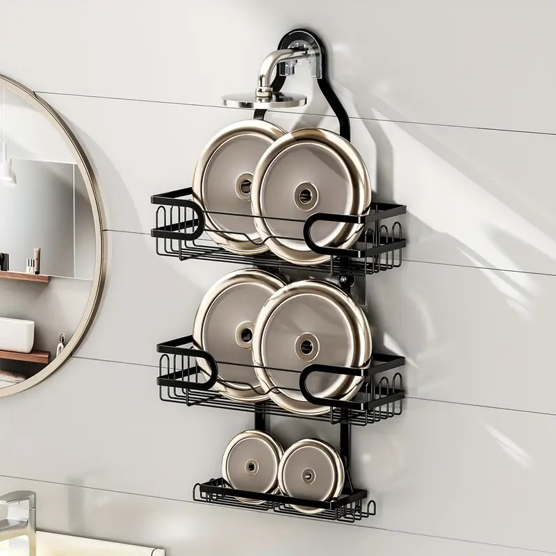 رف حمام معدني للتثبيت على الجدار - الصورة 6