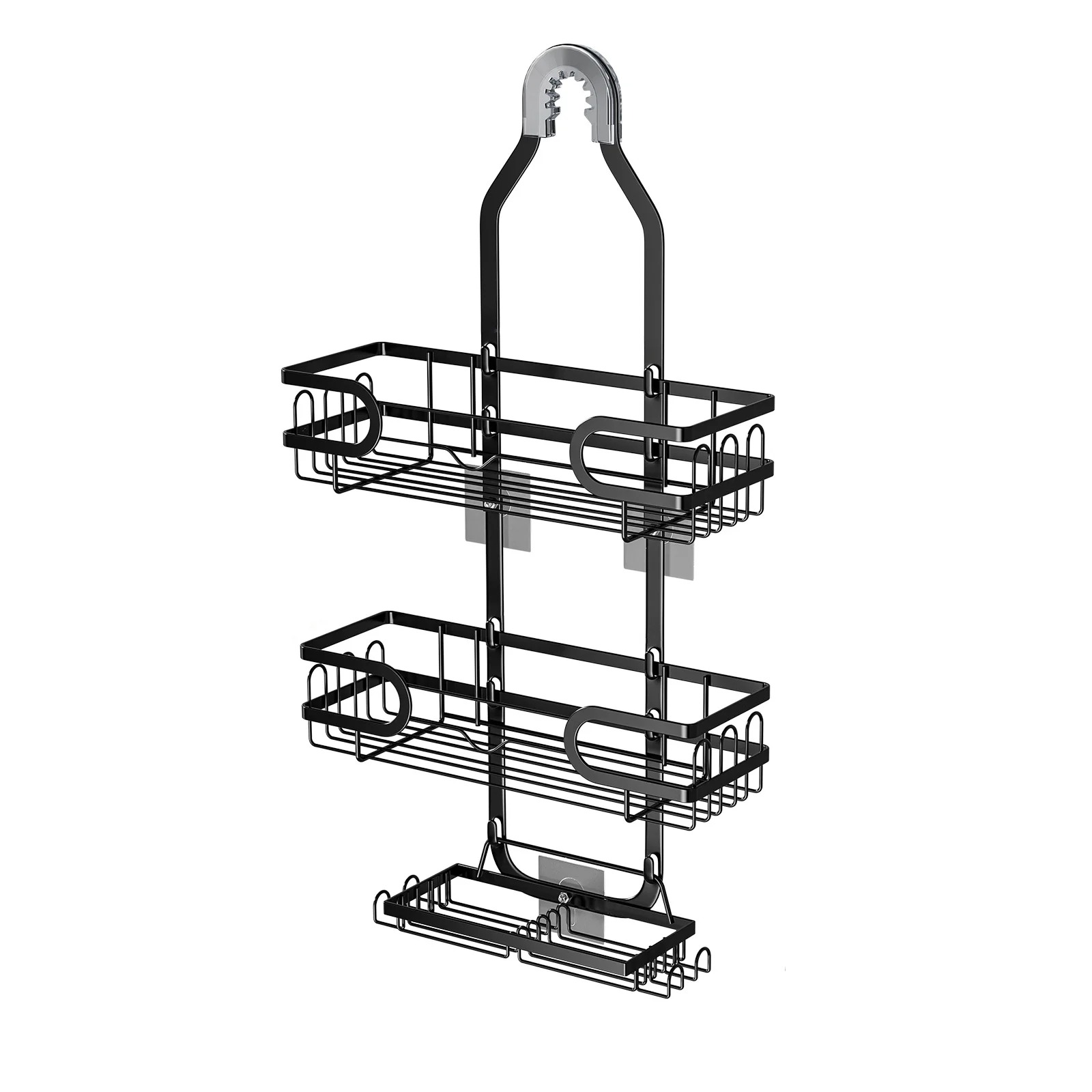 رف حمام معدني للتثبيت على الجدار