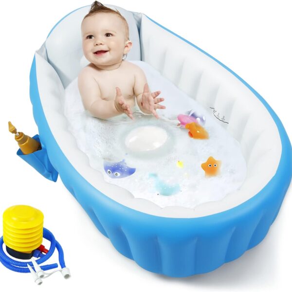 حوض استحمام قابل للنفخ للأطفال مع مضخة هواء