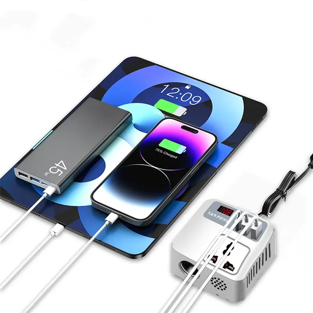 مشترك ومحول كهربائي للسيارة متعدد منافذ الشحن - الصورة 5