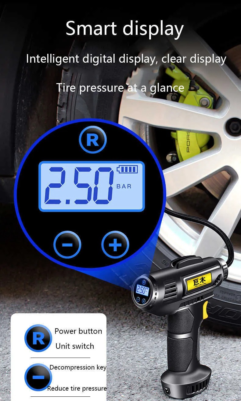 كمبروسر هواء محمول للسيارة - الصورة 2