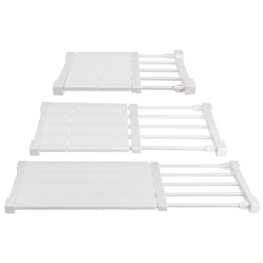 رف شد خزانة الملابس وقضيب قابل للتمديد والتعديل - الصورة 4