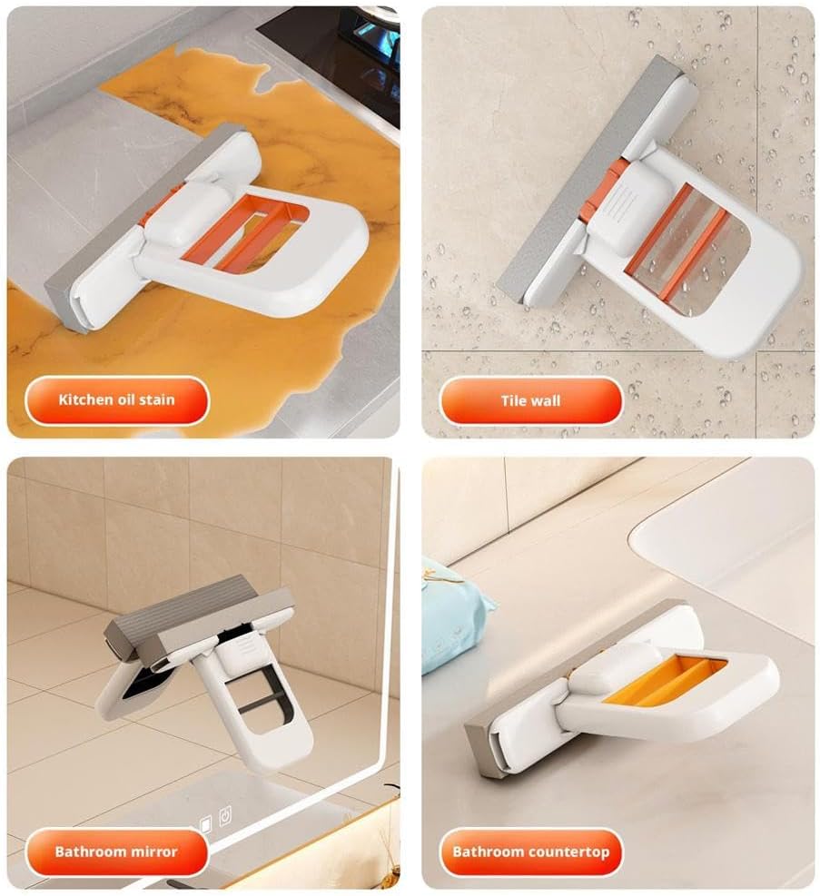 ممسحة تنظيف صغيرة قابلة للطي ذاتية العصر الصورة 4