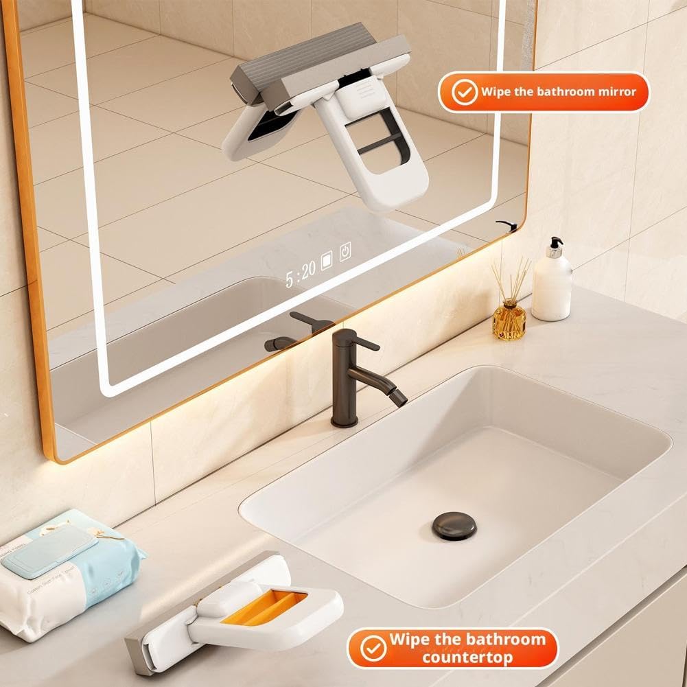 ممسحة تنظيف صغيرة قابلة للطي ذاتية العصر الصورة 2