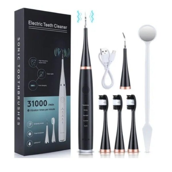 منظف الأسنان الكهربائي بالموجات فوق الصوتية 6 في 1