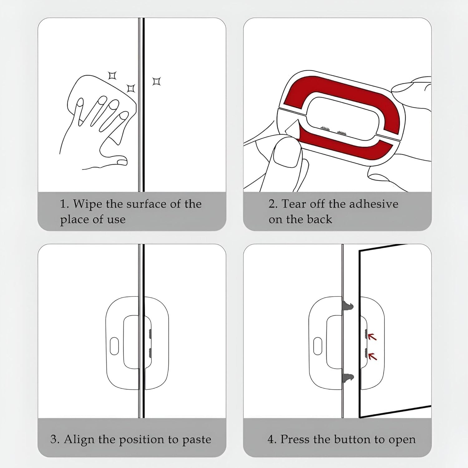 قفل باب الثلاجة لحماية الاطفال و أمان لخزانة دولاب الصورة 4
