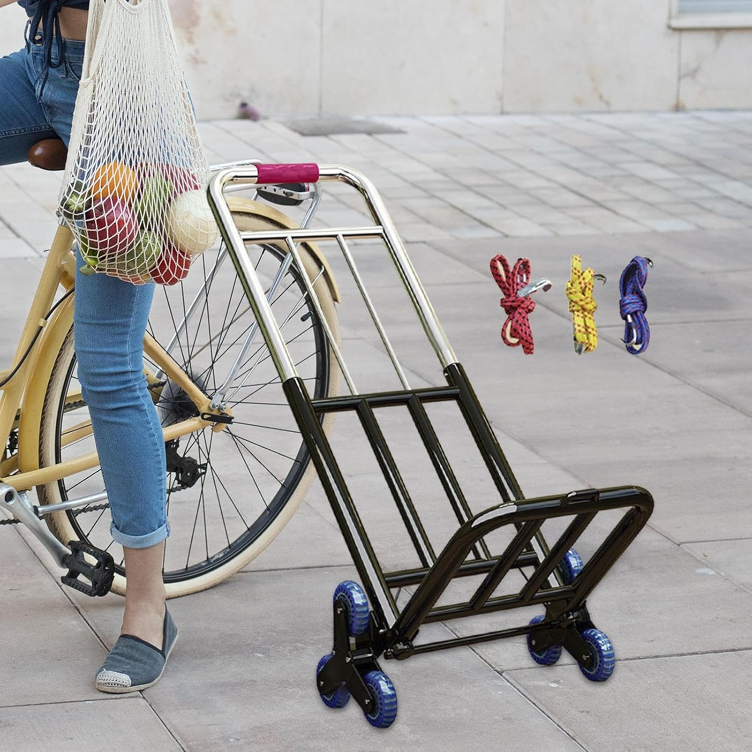 عربة نقل محمولة لصعود السلالم 6 عجلات الصورة 2