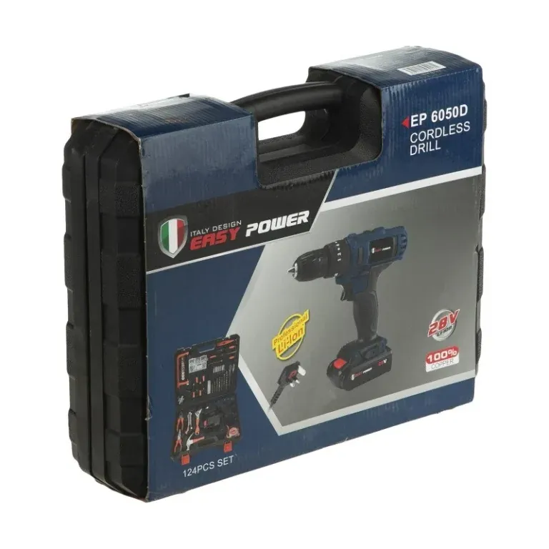 طقم دريل لاسلكي ليثيوم بدون فحمات بوس لايف الصورة 4