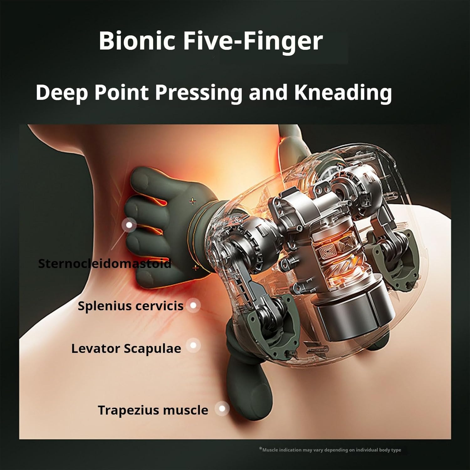 جهاز تدليك الرقبة والكتفين بتصميم يحاكي اليد البشرية الصورة 3