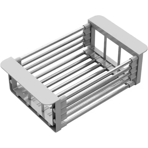 حامل تجفيف أطباق من الستانلس ستيل فوق الحوض