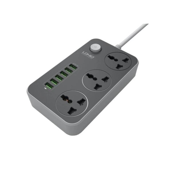 مشترك بثلاثة مقابس و6 منافذ يو إس بي